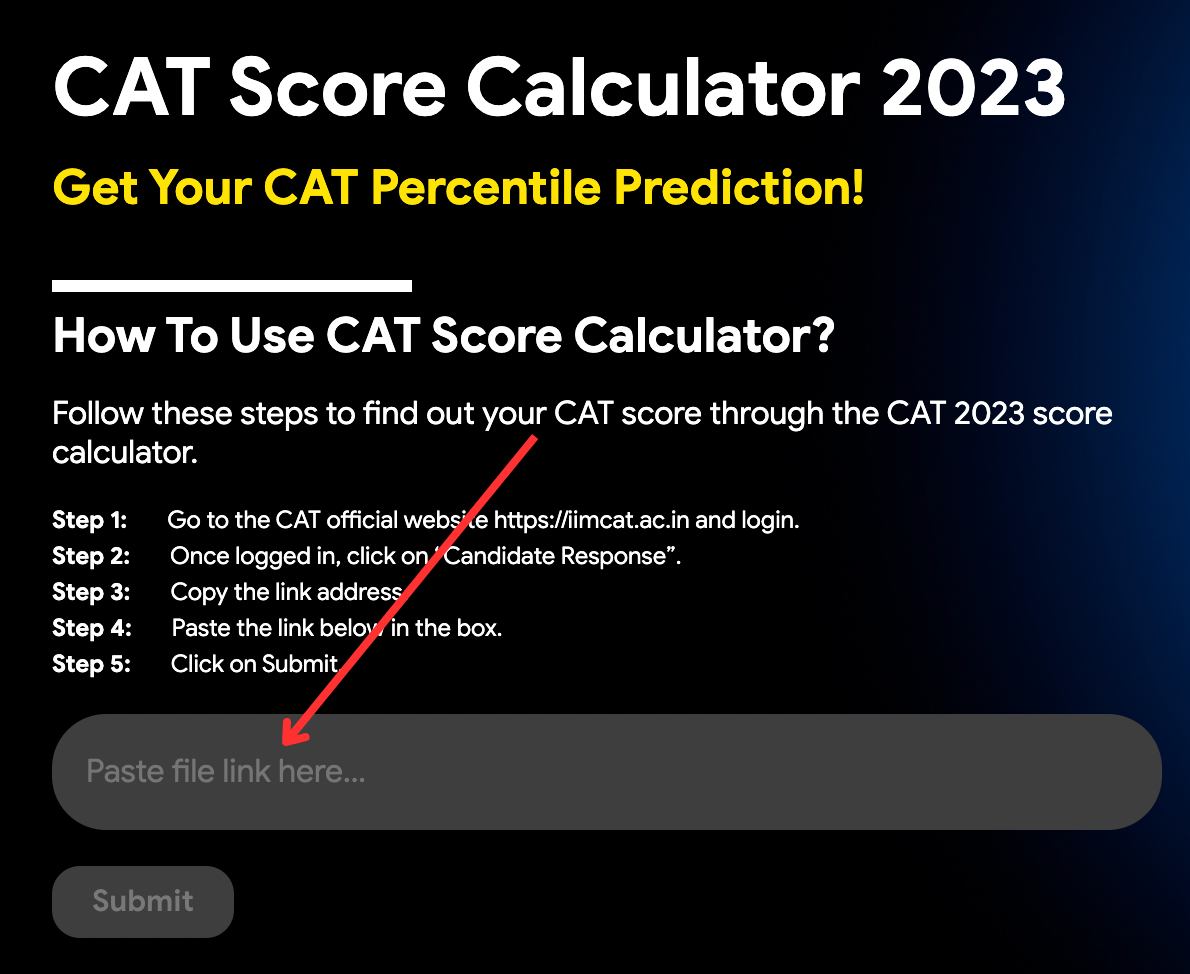 Cat Score Calculator Percentile Predictor From Response Sheet By