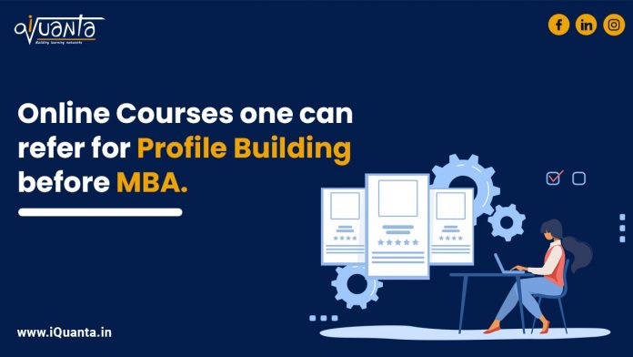 Info-graphic on profile building for MBA