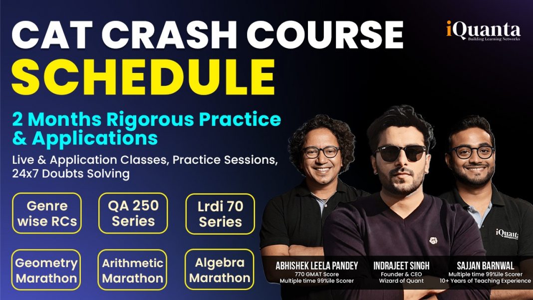 CAT Crash Course Schedule