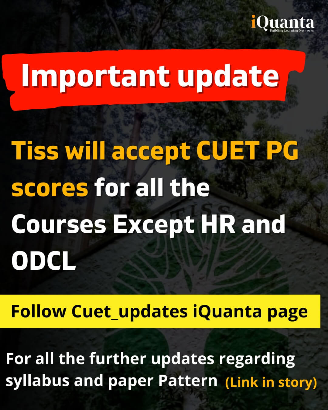 TISSNET Exam Cancelled! PG Admissions Through CUET & CAT - IQuanta