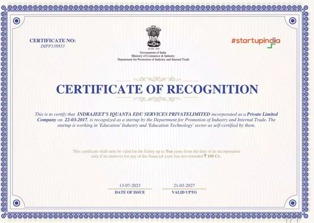 iquanta certificate